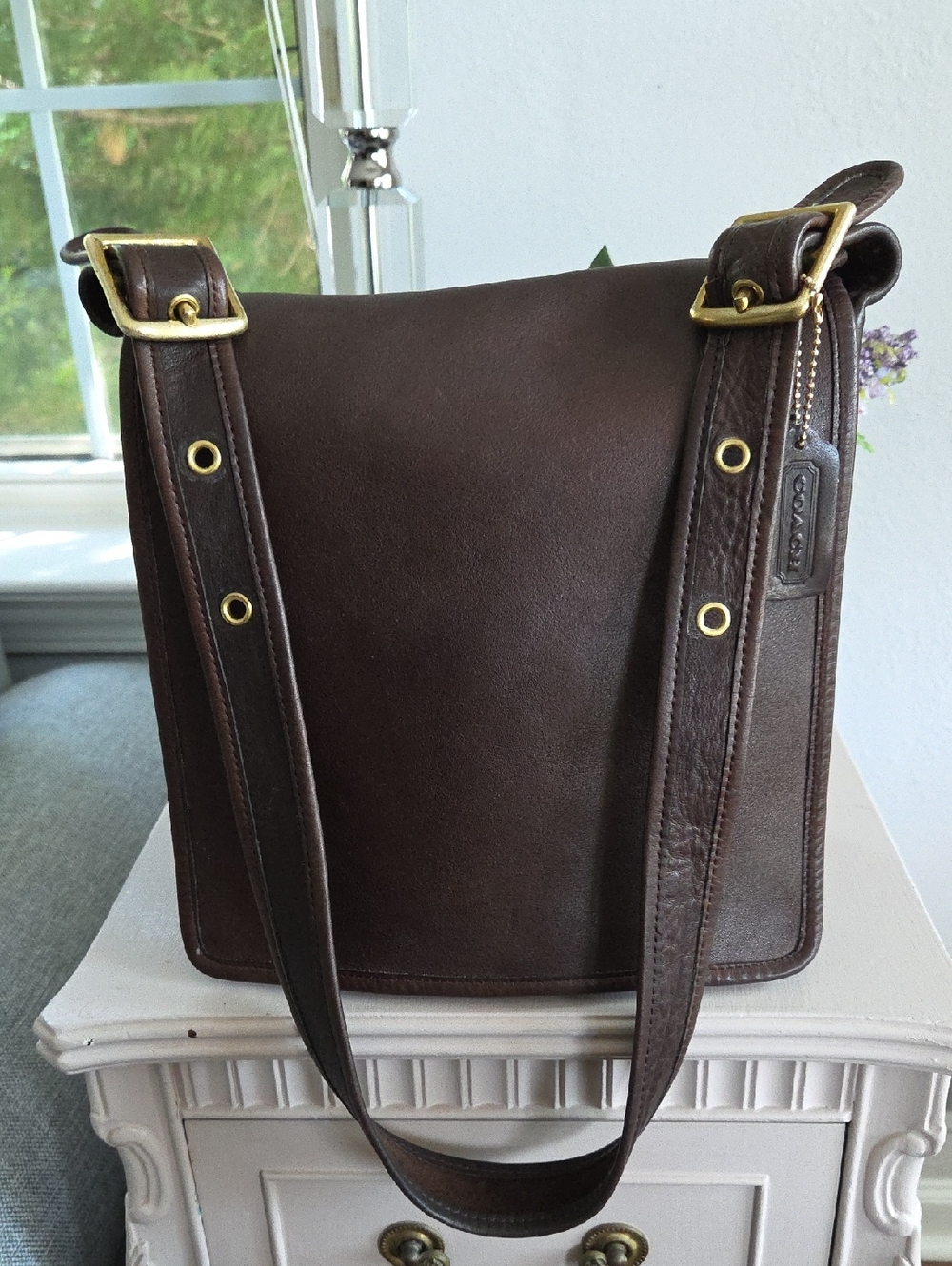COACH Mocha NYC 1970's Leather Organizer Pouch Bag - Picture 7 of 16